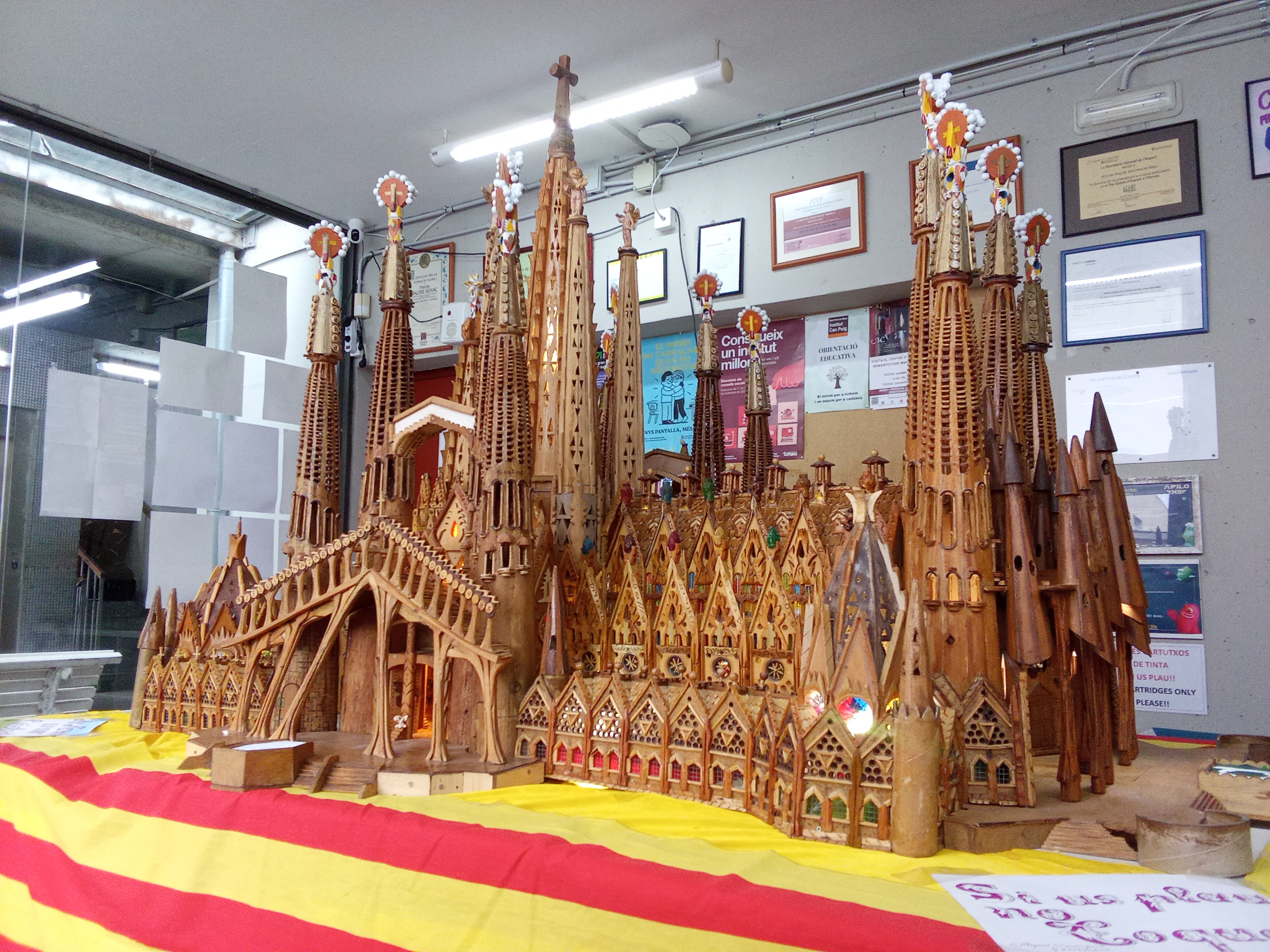 Maqueta de la Sagrada Familia exposada a Can Puig